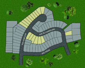 Ceci est le plan du développement résidentiel, Cité de la Tour