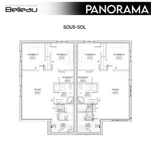 Ceci est le plan du sous-sol, modèle Panorama