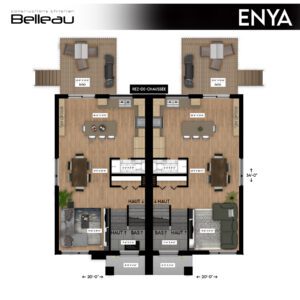 Ceci est le plan du rez-de-chaussée, modèle Enya