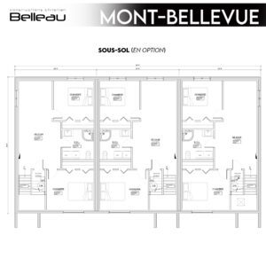 Ceci est le plan du sous-sol, modèle Mont-Bellevue