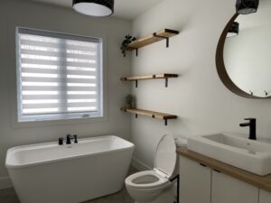 Ceci est une photo de la salle de bain, modèle Litebox au Vertendre