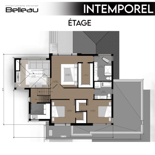 Ceci est le plan de l'étage, modèle Intemporel