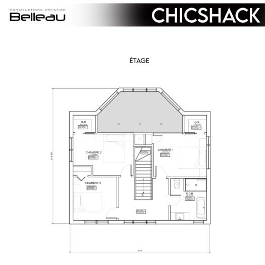 Ceci est le plan de l'étage, modèle Chicshack