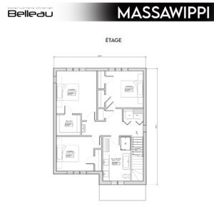 Ceci est le plan de l'étage, modèle Massawippi