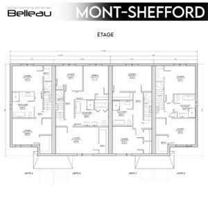 Ceci est le plan de l'étage, modèle Mont-Shefford