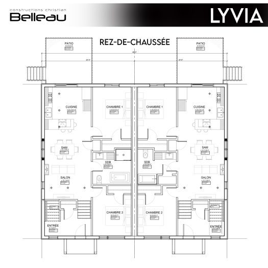 Ceci est le plan du rez-de-chaussée, modèle Lyvia