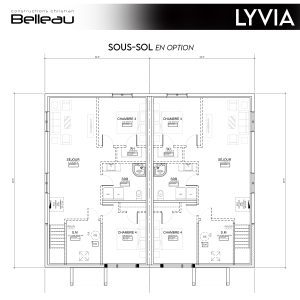 Ceci est le plan du sous-sol, modèle Lyvia