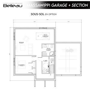Ceci est le plan du sous-sol, modèle Massawippi